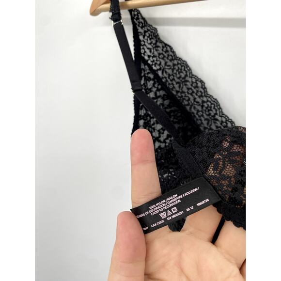 Victoria's Secret 2012 Black lace sheer mini Slip Dress - Picture 4 of 4